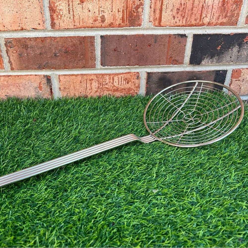 Long Handled Steel Skimmer
